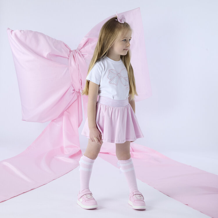 ADee A*Dee SS26 Rose Diamante Bow Skort Set