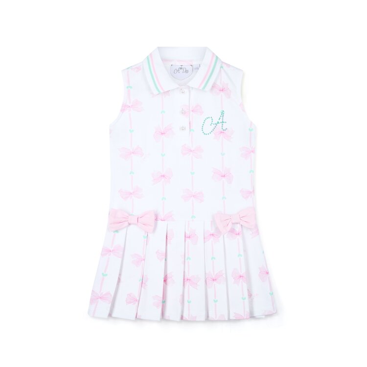 ADee A*Dee SS26 Raven Bow and Stripe Tennis Dress