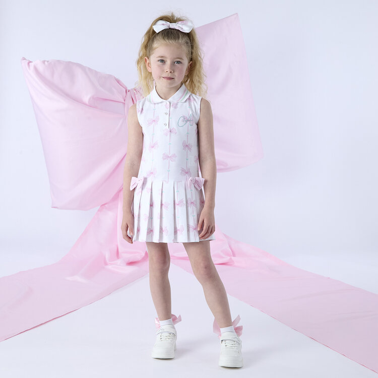 ADee A*Dee SS26 Raven Bow and Stripe Tennis Dress