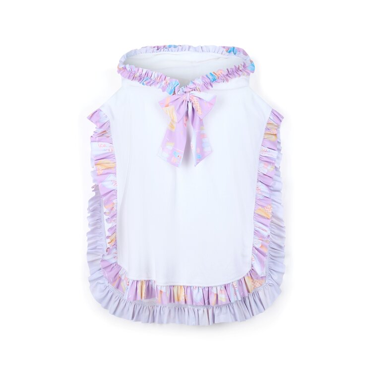 ADee A*Dee SS26 Ice Cream Print Frill Towelling Poncho