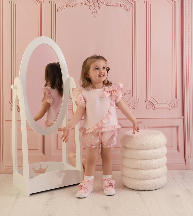 Little A Little A SS26 Ocean Bow Print Jam Pant Set