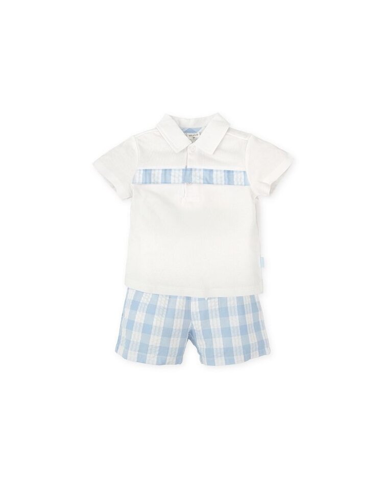 Tutto Piccolo Tutto Piccolo SS26 Gingham Polo & Short Set - 2702