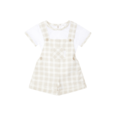 Pastels & Co Pastels & Co SS26 Ansty Check Dungaree Set