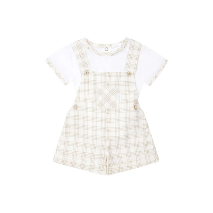Pastels & Co Pastels & Co SS26 Ansty Check Dungaree Set