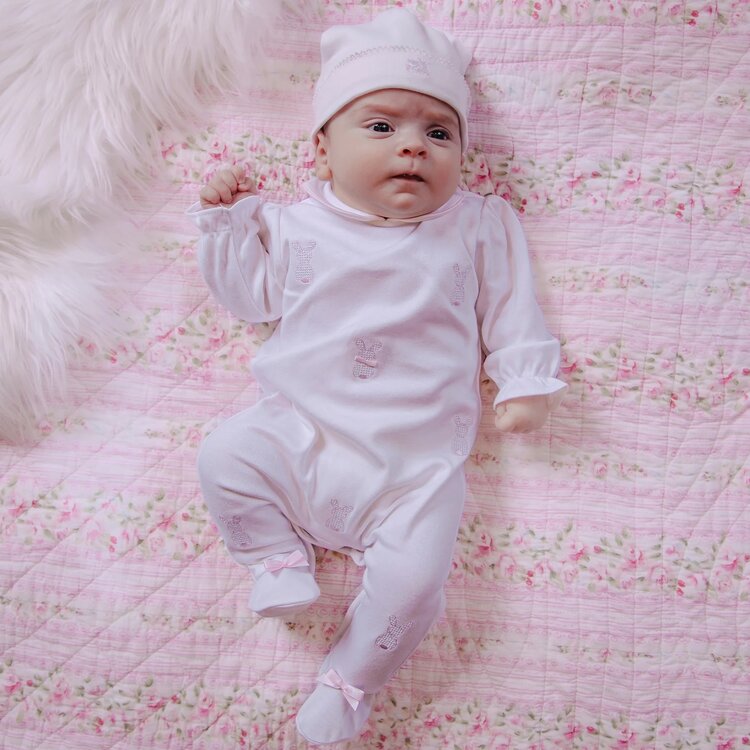Emile et Rose Emile et Rose SS26 Lucy Bunny Babygrow & Hat