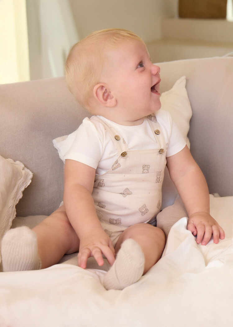 Mayoral Mayoral SS26 Bear Dungaree Set - 1621