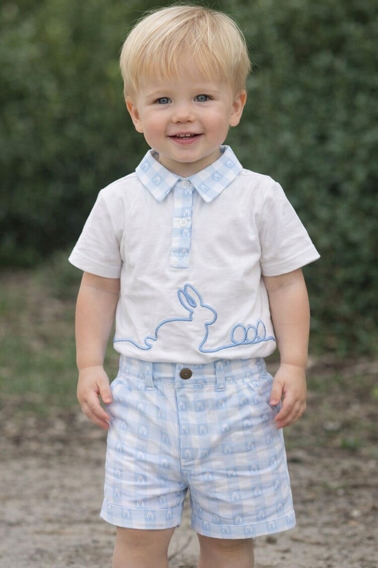 Little Lads Little Lads SS26 Bunny Gingham Short Set