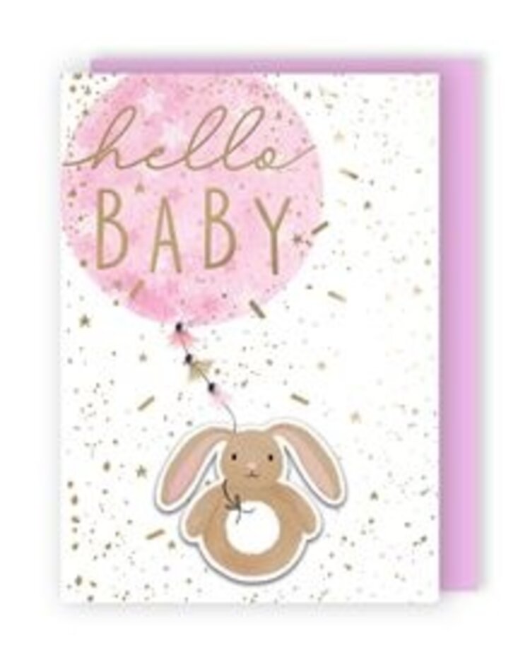 Second Nature Baby Girl Rattle Card
