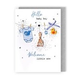 Second Nature Clothes Line Baby Boy Card
