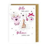 Second Nature Clothes Line Baby Girl Card
