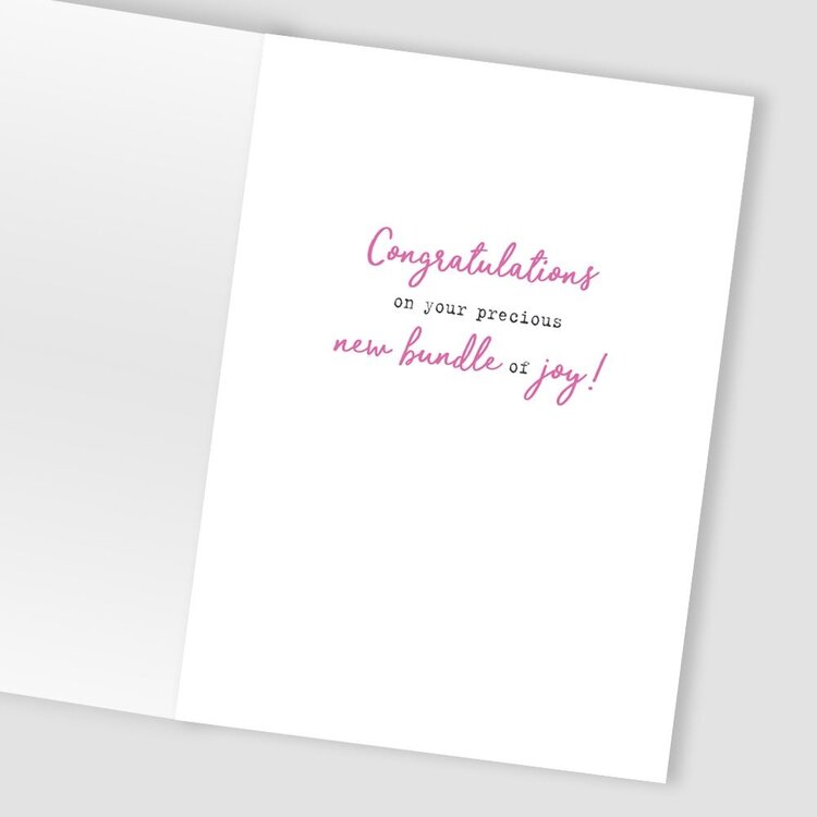 Second Nature Clothes Line Baby Girl Card