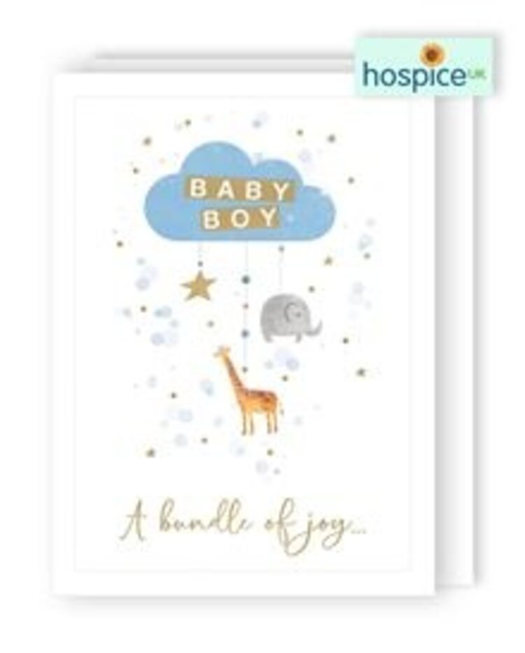 Second Nature Giraffe Baby Boy Card