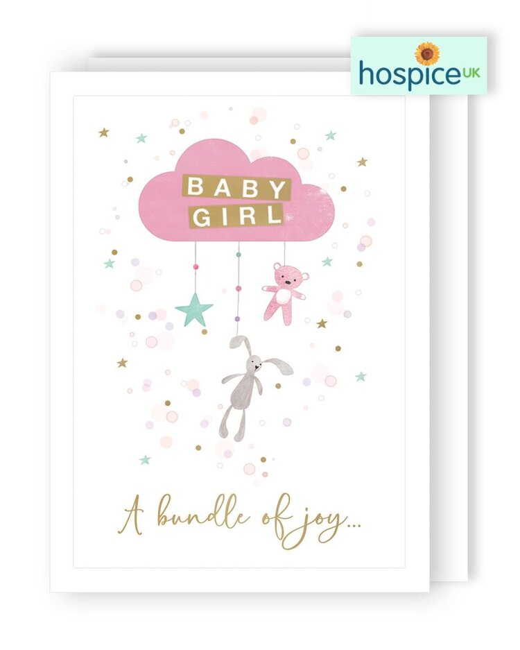 Second Nature Baby Girl Bunny Card