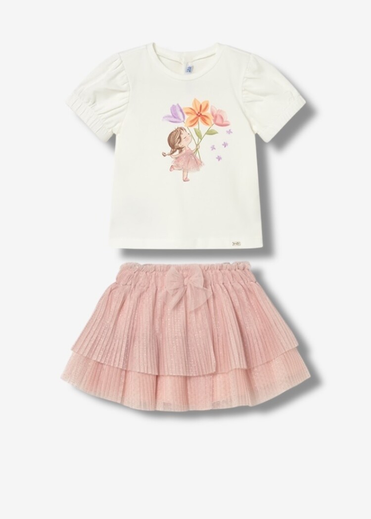 Mayoral Mayoral SS26 Tulle Skirt Set - 1078/1902