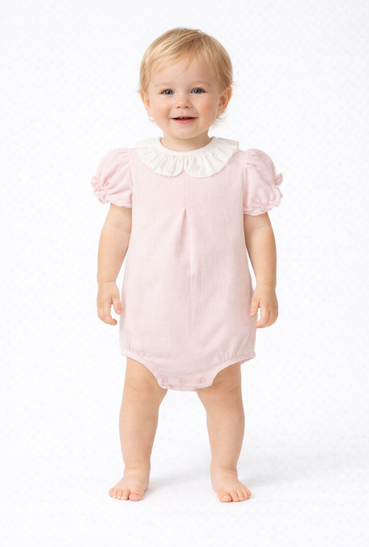 Babidu Babidu SS26 Frill Collar Romper - 33361