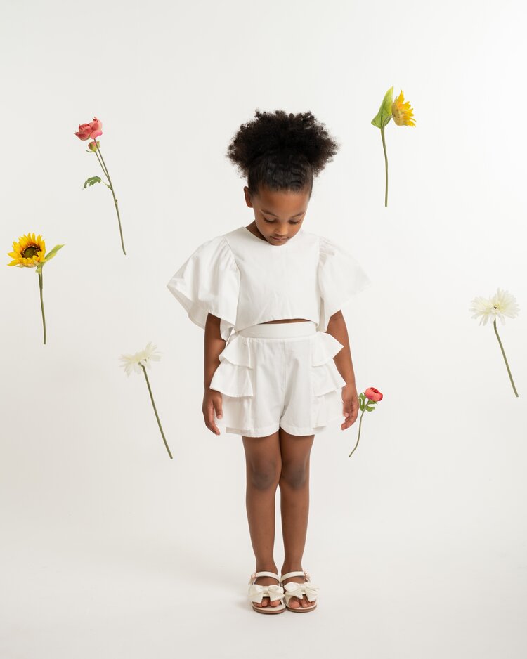 Caramelo SS26 Ruffle Short Set - 035334