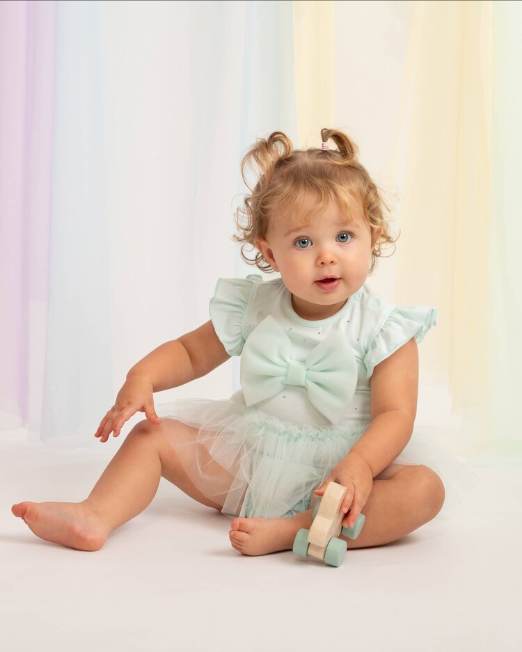 Caramelo SS26 Bow Romper Dress - 0357265