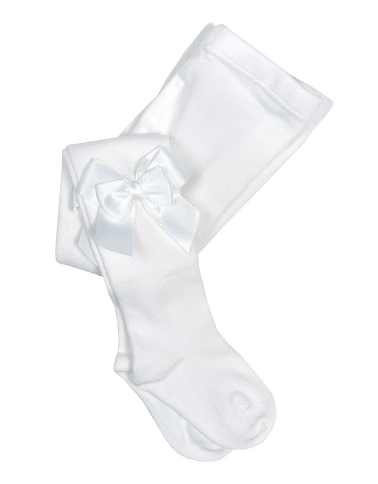 JC Socks JC Socks 47300 White Double Bow Tight
