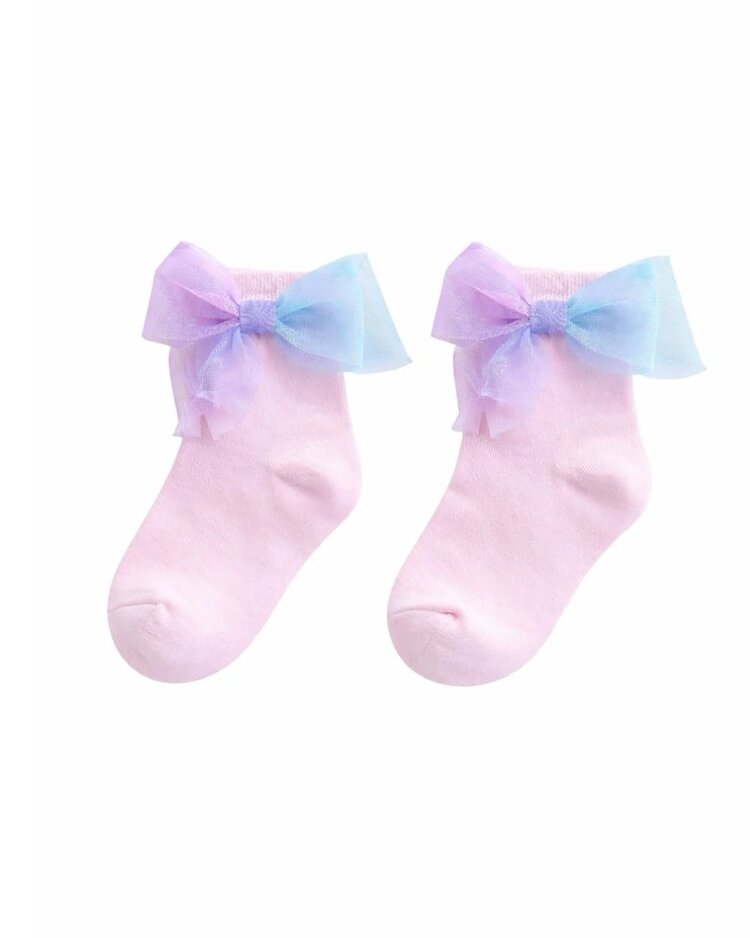 Caramelo SS26 Tulle Bow Ankle Sock - 04423