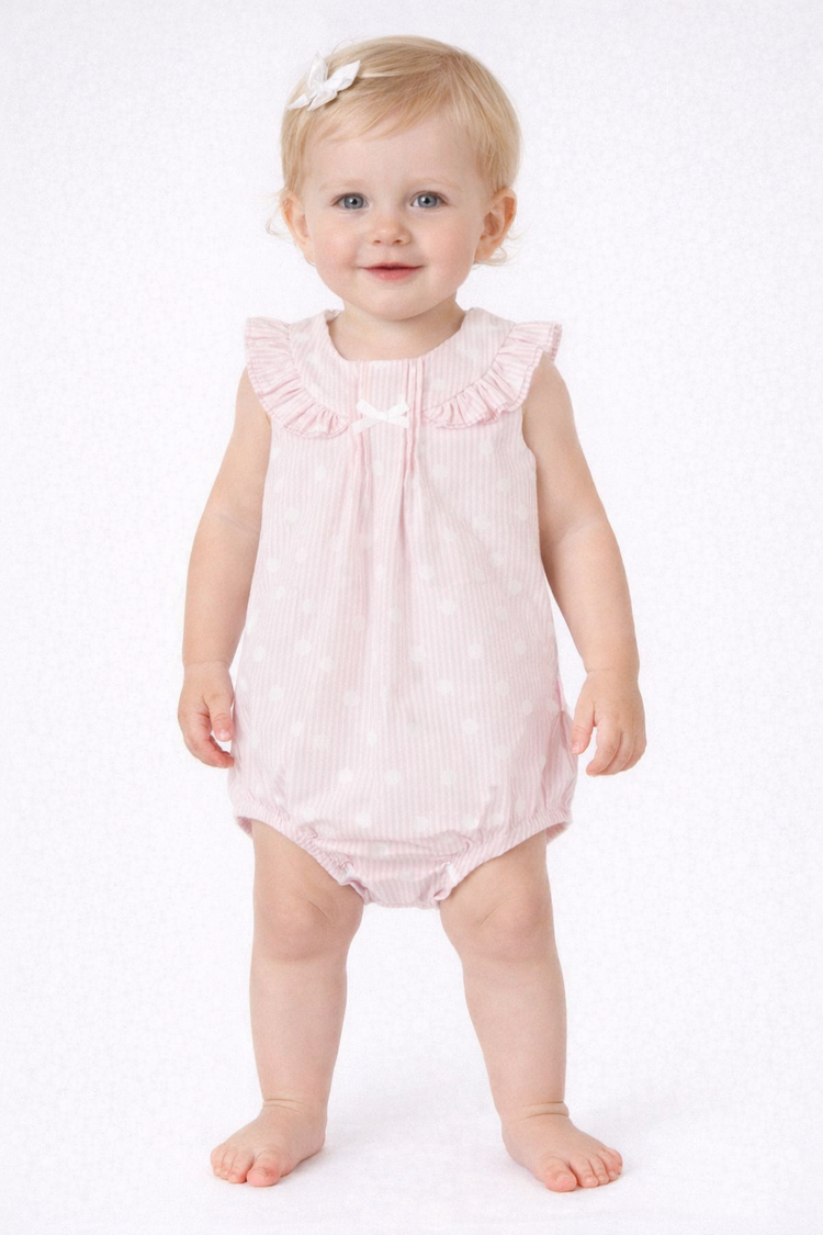 Tutto Piccolo Tutto Piccolo SS26 Frill Collar Romper - 2438