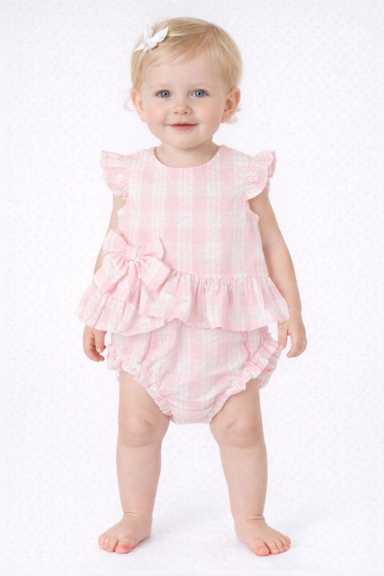 Tutto Piccolo Tutto Piccolo SS26 Gingham Pant Set - 2723