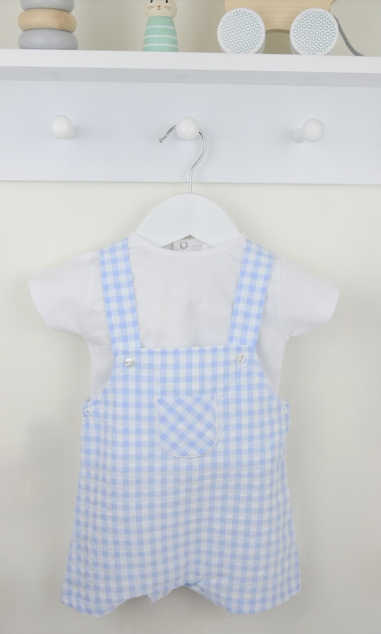 Pex Pex SS26 Flynn Check Dungaree Set