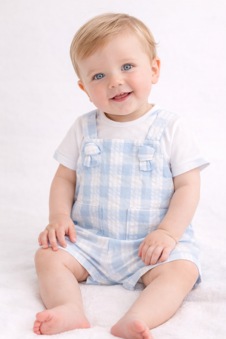 Tutto Piccolo Tutto Piccolo SS26 Gingham Dungaree Set - 2424