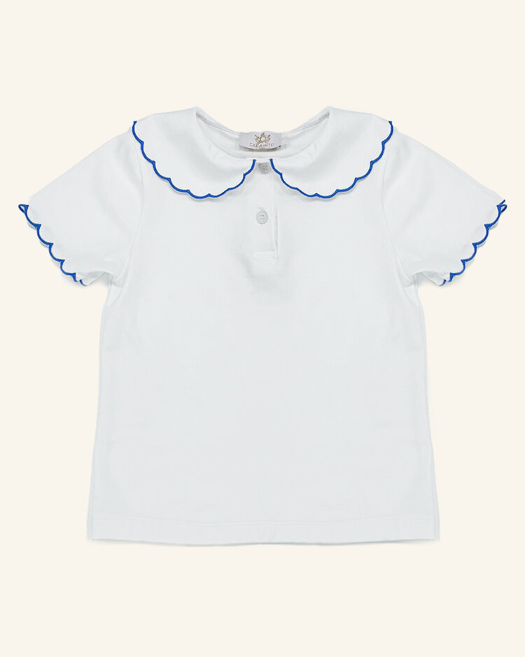 Caramelo BTS26 Scallop Trim Jersey School T-Shirt - 0110120