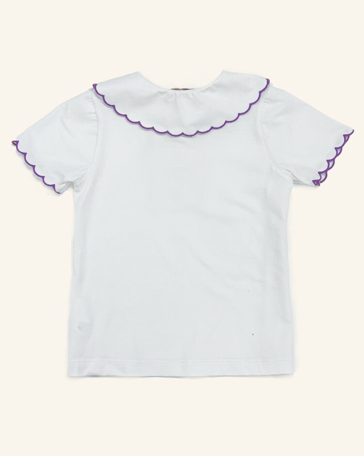 Caramelo BTS26 Scallop Trim Jersey School T-Shirt - 0110120