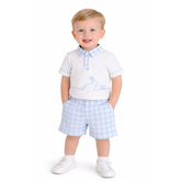 Little Lads Little Lads SS26 Bunny Gingham Short Set