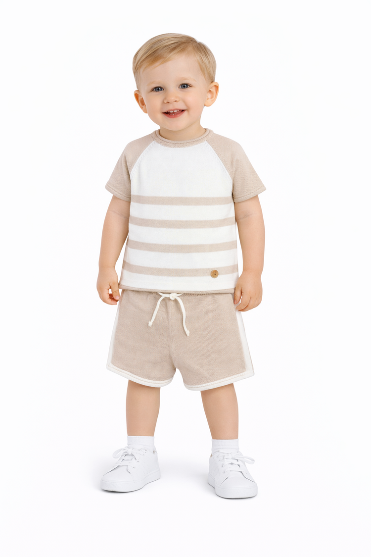 Artesania Granlei Artesania Granlei SS26 Stripe Short Set - 126-311