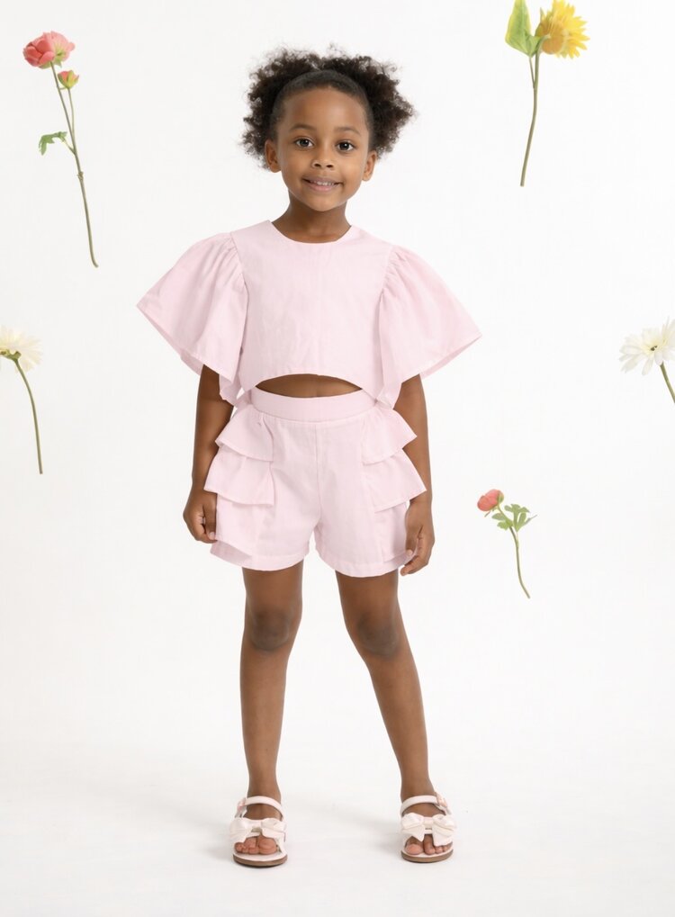 Caramelo SS26 Ruffle Short Set - 035334