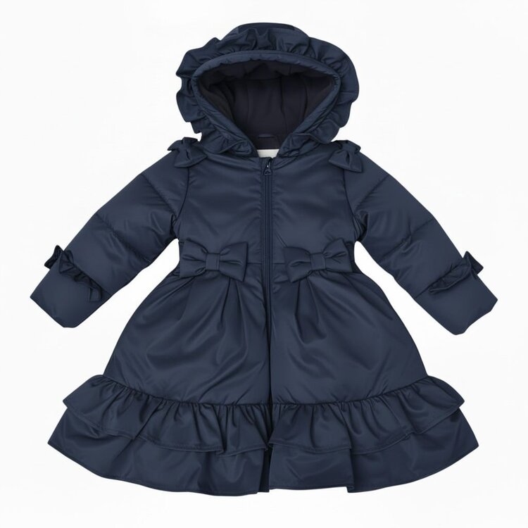 Love & Learn Love & Learn BTS26 Ruffle Coat - Navy