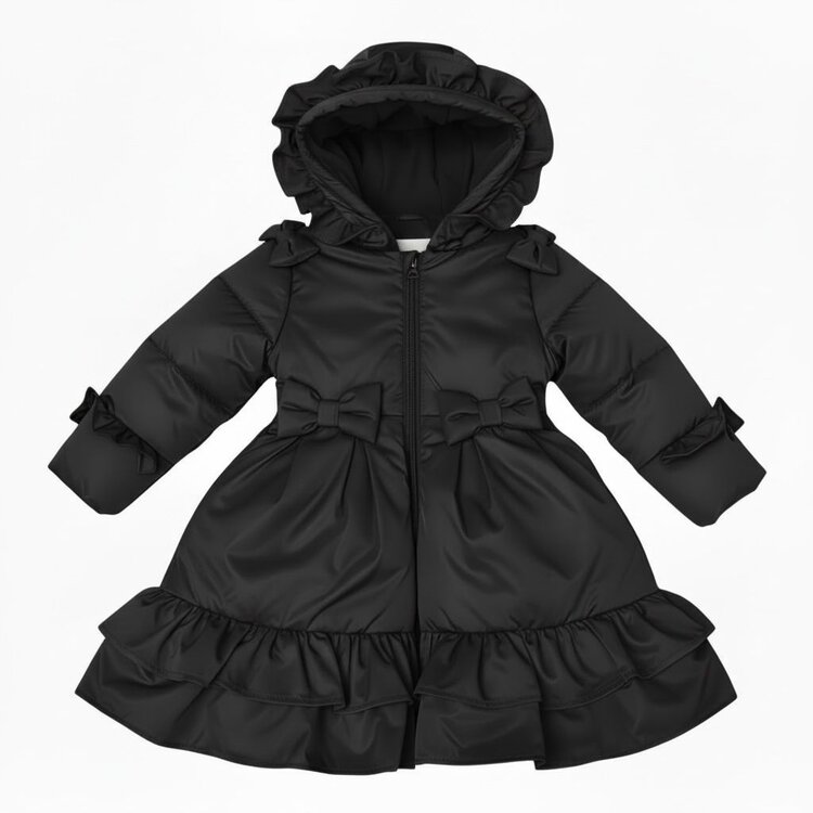 Love & Learn Love & Learn BTS26 Ruffle Coat - Black
