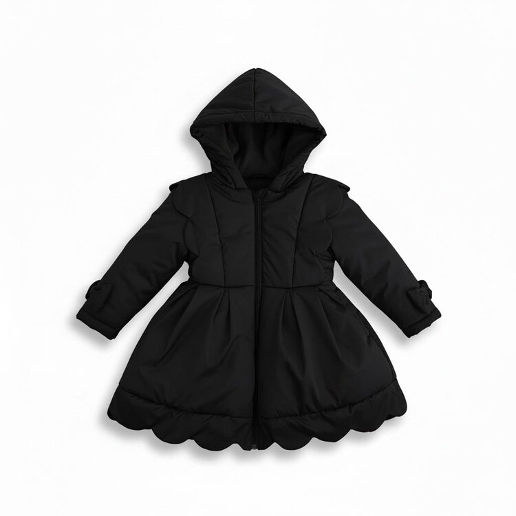 Love & Learn Love & Learn BTS26 Scallop Coat - Black
