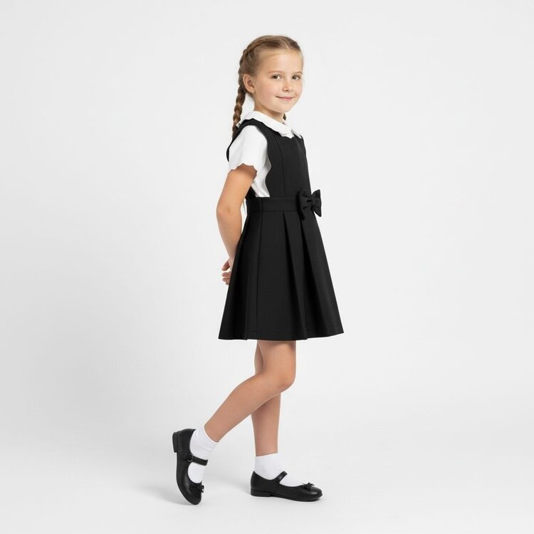 Love & Learn Love & Learn BTS26 Scallop Pinafore - Black