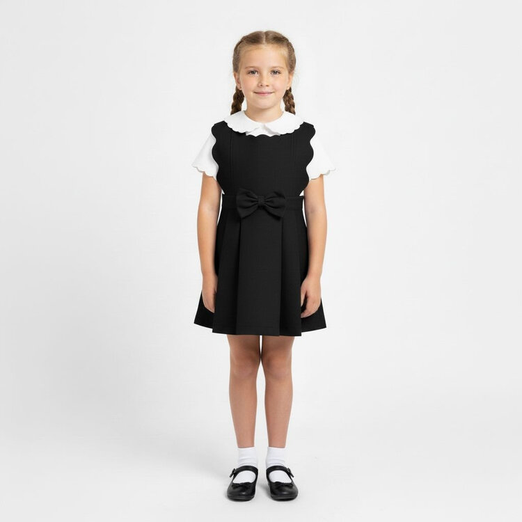 Love & Learn Love & Learn BTS26 Scallop Pinafore - Black