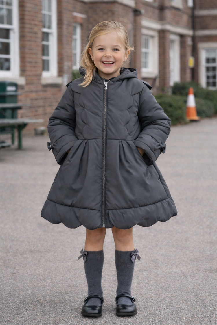 Love & Learn Love & Learn BTS26 Scallop Coat - Grey