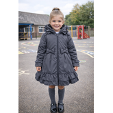 Love & Learn Love & Learn BTS26 Ruffle Coat - Grey