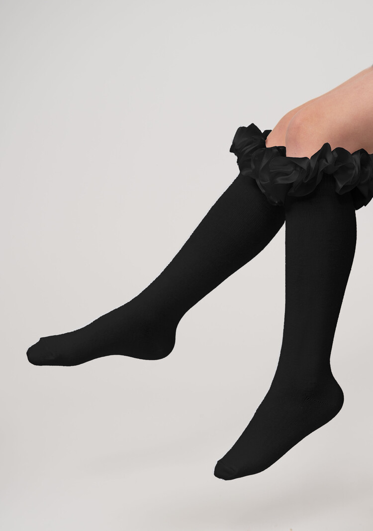 Caramelo BTS26 Ruffle Knee High Socks - 044918