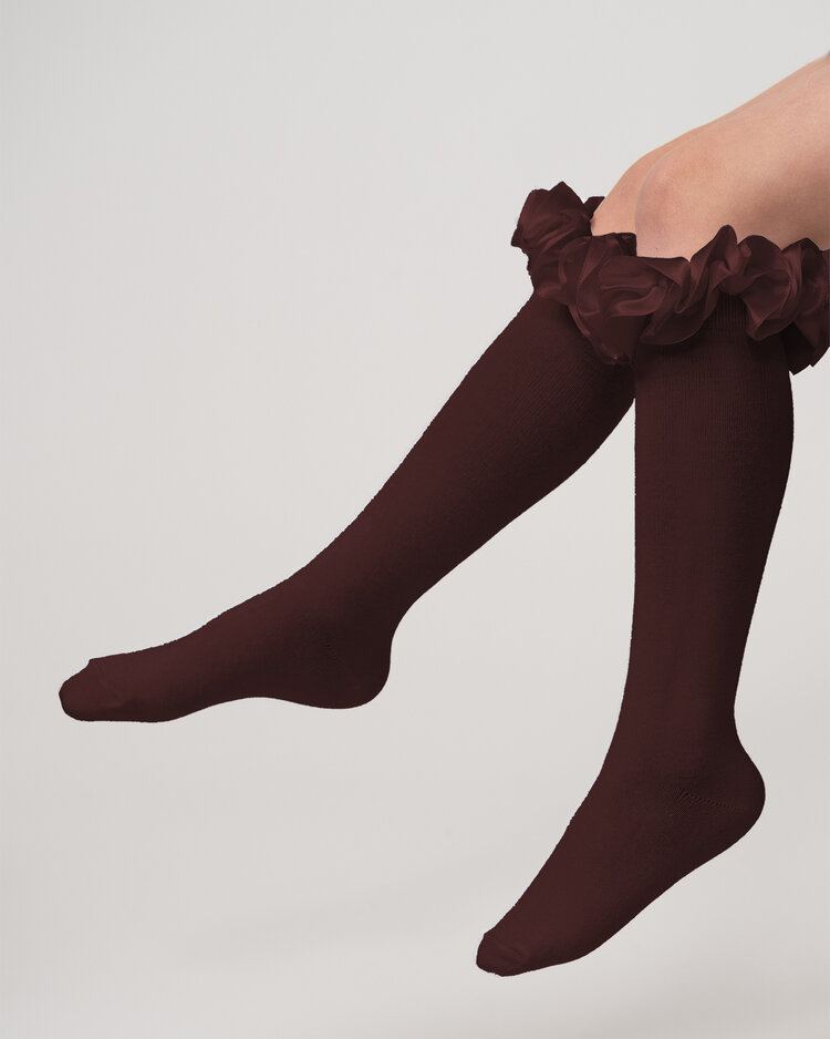 Caramelo BTS26 Ruffle Knee High Socks - 044918