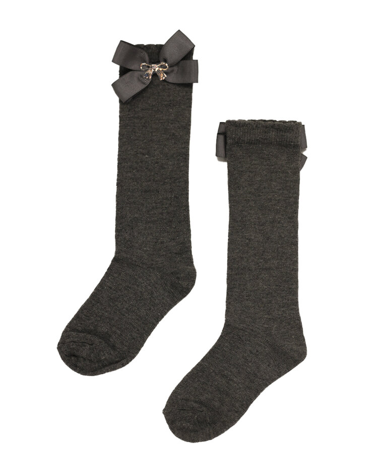 Caramelo BTS26 Bow Charm Knee High Socks - 044932
