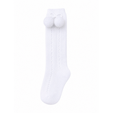 JC Socks JC Fine Knit Pom Pom Knee High Sock - 31960