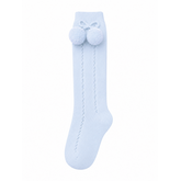 JC Socks JC Fine Knit Pom Pom Knee High Sock - 31960