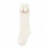 JC Socks JC Fine Knit Pom Pom Knee High Sock - 31960