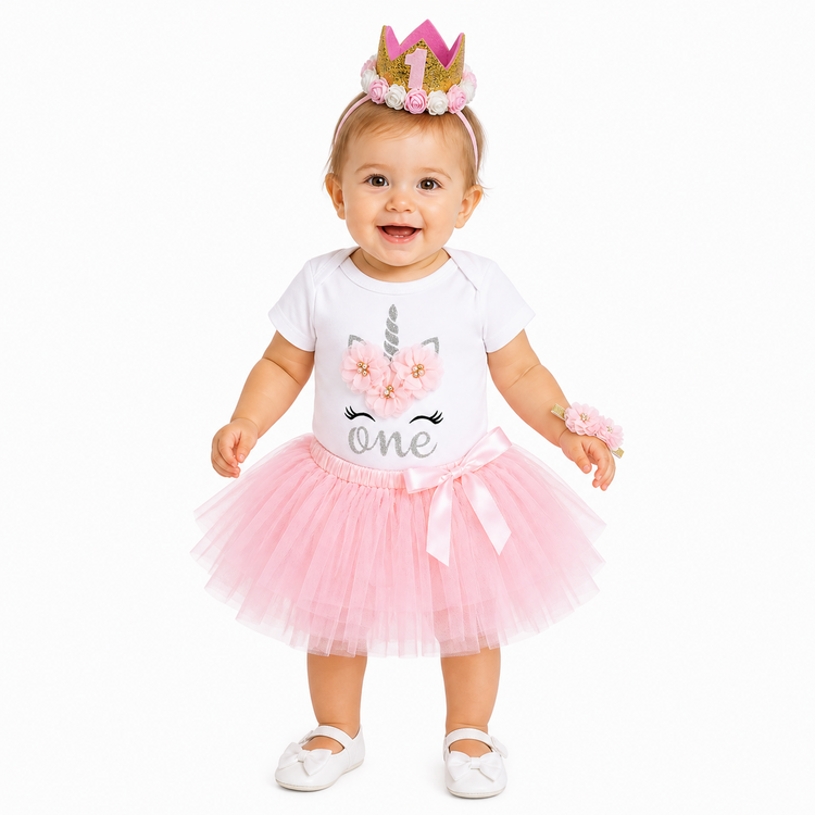 Little Lads & Ladies Little Lads & Ladies Girls Birthday Tutu Set