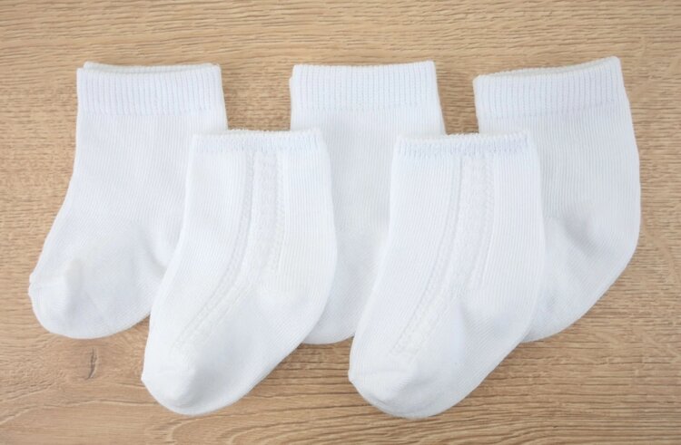 Pex 5pk Socks - White