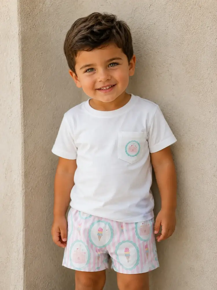 DOT DOT Ice Cream & Castle Swim Short Set SS26