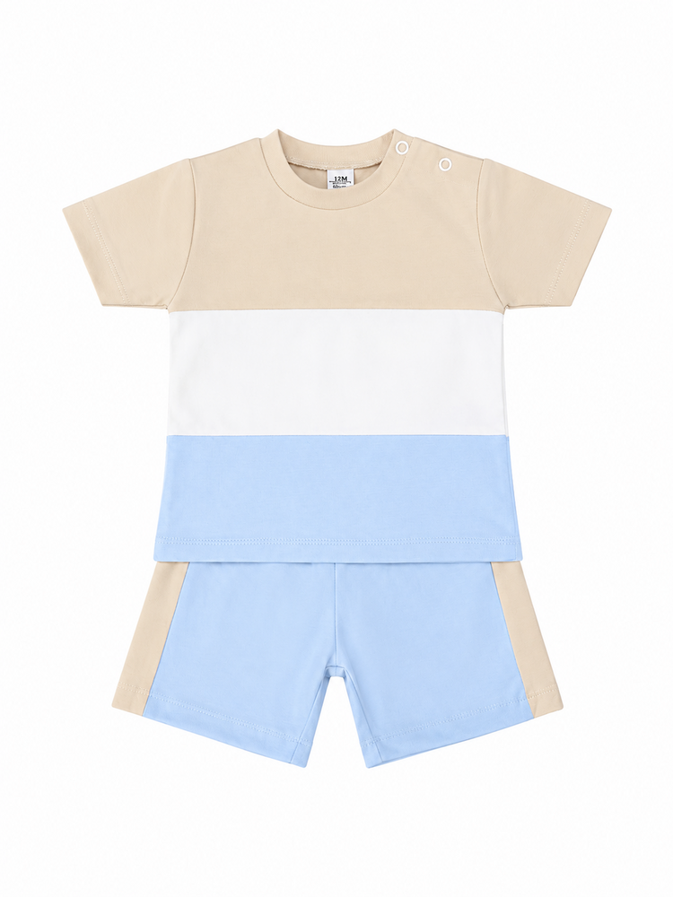 Little Star Little Star SS26 Colourblock Short Set - SG162C
