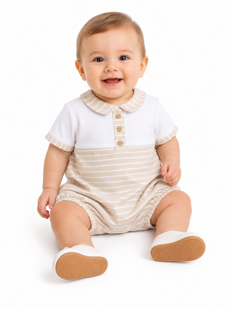 Little Star Little Star SS26 Stripe Romper - SG243